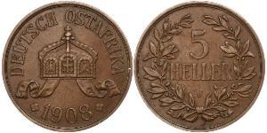 5 Heller Afrique orientale allemande (1885-1919) Bronze 