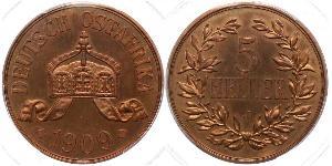 5 Heller German East Africa (1885-1919) 青铜 