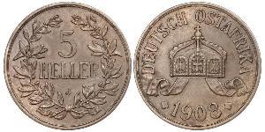 5 Heller German East Africa (1885-1919) 青铜 