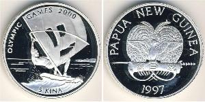 5 Kina Papua New Guinea (1975 - ) Silver 