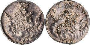 5 Kopeck Empire russe (1720-1917) Argent Ielizaveta I Petrovna  (1709-1762)