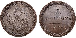 5 Kopeck Empire russe (1720-1917) Cuivre Alexandre I (1777-1825)