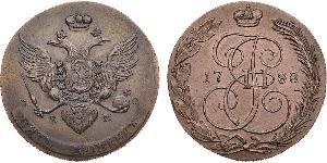 5 Kopeck Empire russe (1720-1917) Cuivre Catherine II (1729-1796)