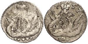 5 Kopeck Russian Empire (1720-1917) Silver Jelisaweta I Petrowna (1709-1762)
