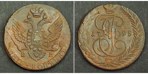 5 Kopeck 俄罗斯帝国 (1721 - 1917) 銅 叶卡捷琳娜二世 (1729-1796)