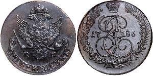 5 Kopeck 俄罗斯帝国 (1721 - 1917) 銅 叶卡捷琳娜二世 (1729-1796)