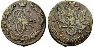 5 Kopeck 俄罗斯帝国 (1721 - 1917) 銅 叶卡捷琳娜二世 (1729-1796)