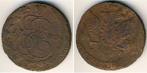 5 Kopeck 俄罗斯帝国 (1721 - 1917) 銅 叶卡捷琳娜二世 (1729-1796)