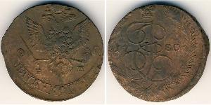 5 Kopeck 俄罗斯帝国 (1721 - 1917) 銅 叶卡捷琳娜二世 (1729-1796)