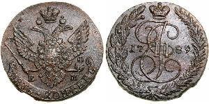 5 Kopeck 俄罗斯帝国 (1721 - 1917) 銅 叶卡捷琳娜二世 (1729-1796)