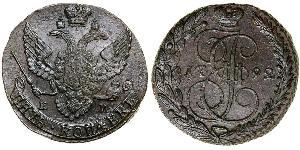 5 Kopeck 俄罗斯帝国 (1721 - 1917) 銅 叶卡捷琳娜二世 (1729-1796)