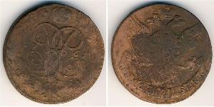 5 Kopeck 俄罗斯帝国 (1721 - 1917) 銅 叶卡捷琳娜二世 (1729-1796)