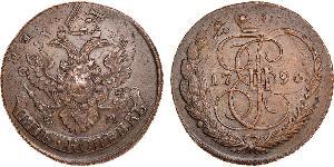 5 Kopek Imperio ruso (1720-1917) Cobre Catalina II (1729-1796)
