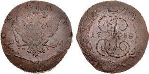 5 Kopek Imperio ruso (1720-1917) Cobre Catalina II (1729-1796)