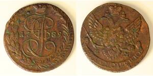 5 Kopeke Russisches Reich (1720-1917) Kupfer Katharina II (1729-1796)
