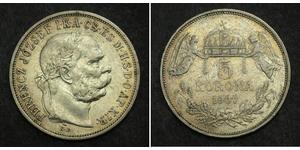 5 Korona Autriche-Hongrie (1867-1918) Argent Franz Joseph I (1830 - 1916)