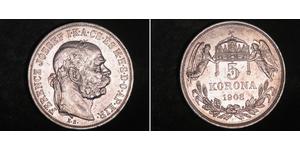 5 Korona Autriche-Hongrie (1867-1918) Argent Franz Joseph I (1830 - 1916)