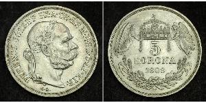 5 Korona Österreich-Ungarn (1867-1918) Silber Franz Joseph I (1830 - 1916)