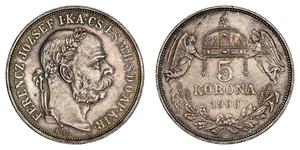 5 Korona Österreich-Ungarn (1867-1918) Silber Franz Joseph I (1830 - 1916)