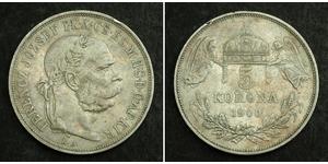 5 Korona Österreich-Ungarn (1867-1918) Silber Franz Joseph I (1830 - 1916)
