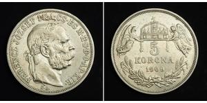 5 Korona Австро-Венгрия (1867-1918) Серебро Франц Иосиф I (1830 - 1916)