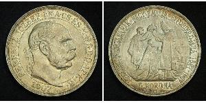 5 Korona Австро-Венгрия (1867-1918) Серебро Франц Иосиф I (1830 - 1916)