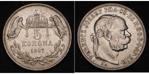 5 Korona Австро-Венгрия (1867-1918) Серебро Франц Иосиф I (1830 - 1916)