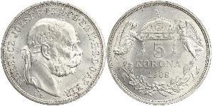 5 Korona Австро-Венгрия (1867-1918) Серебро Франц Иосиф I (1830 - 1916)
