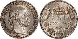 5 Korona Австро-Венгрия (1867-1918) Серебро Франц Иосиф I (1830 - 1916)
