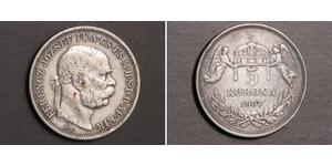 5 Korona Австро-Угорщина (1867-1918) Срібло Франц Иосиф I (1830 - 1916)