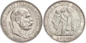 5 Korona 奥匈帝国 (1867 - 1918) 銀 弗朗茨·约瑟夫一世 (1830 - 1916)