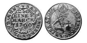 5 Kreuzer Principato vescovile di Bamberga (1245–1802) Biglione Argento 