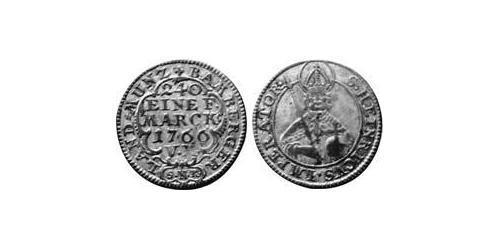5 Kreuzer Prince-Bishopric of Bamberg (1245–1802) Billon Argent 