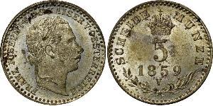 5 Kreuzer Kaisertum Österreich (1804-1867) Silber Franz Joseph I (1830 - 1916)