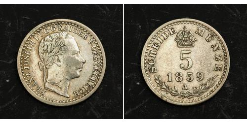 5 Kreuzer Kaisertum Österreich (1804-1867) Silber Franz Joseph I (1830 - 1916)