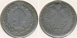 5 Kreuzer 奧地利帝國 (1804 - 1867) 銀 弗朗茨二世 (神圣罗马帝国) (1768 - 1835)