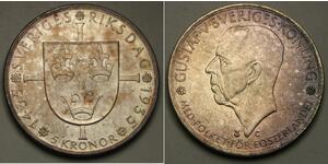 5 Krone Suède Argent 