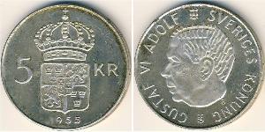 5 Krone Suède Argent Gustave VI Adolphe de Suède (1882 - 1973)