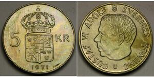 5 Krone Suède Argent Gustave VI Adolphe de Suède (1882 - 1973)