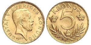 5 Krone Sweden Gold Gustaf V of Sweden (1858 - 1950)