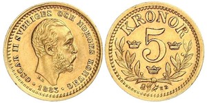 5 Krone Sweden Gold Oscar II of Sweden (1829-1907)