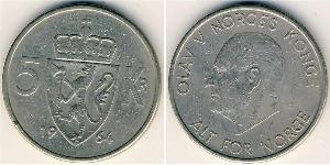 5 Krone Noruega Níquel/Cobre 