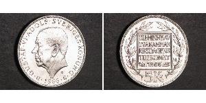 5 Krone Suecia Plata Gustavo VI Adolfo de Suecia (1882 - 1973)