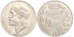5 Krone Liechtenstein Silber Johann II, Prince of Liechtenstein (1840-1929)