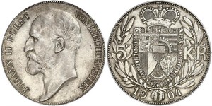 5 Krone Liechtenstein (1719 - ) Silber Johann II, Prince of Liechtenstein (1840-1929)