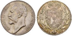 5 Krone 列支敦斯登 (1719 - ) 銀 Johann II, Prince of Liechtenstein (1840-1929)