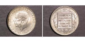 5 Krone 瑞典 銀 古斯塔夫六世·阿道夫 (1882 - 1973)