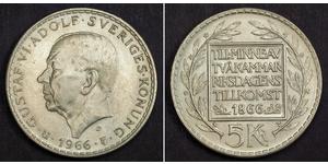 5 Krone 瑞典 銀 古斯塔夫六世·阿道夫 (1882 - 1973)