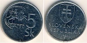 5 Krone 斯洛伐克 (1993 - ) 镍 