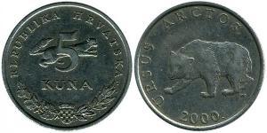 5 Kuna Croatia (1991 - ) Copper/Nickel 